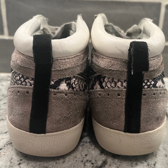 Womans GIANNI BINI Animal Print Snakeskin Suede High Top Sneakers Size 9 - Picture 4 of 9